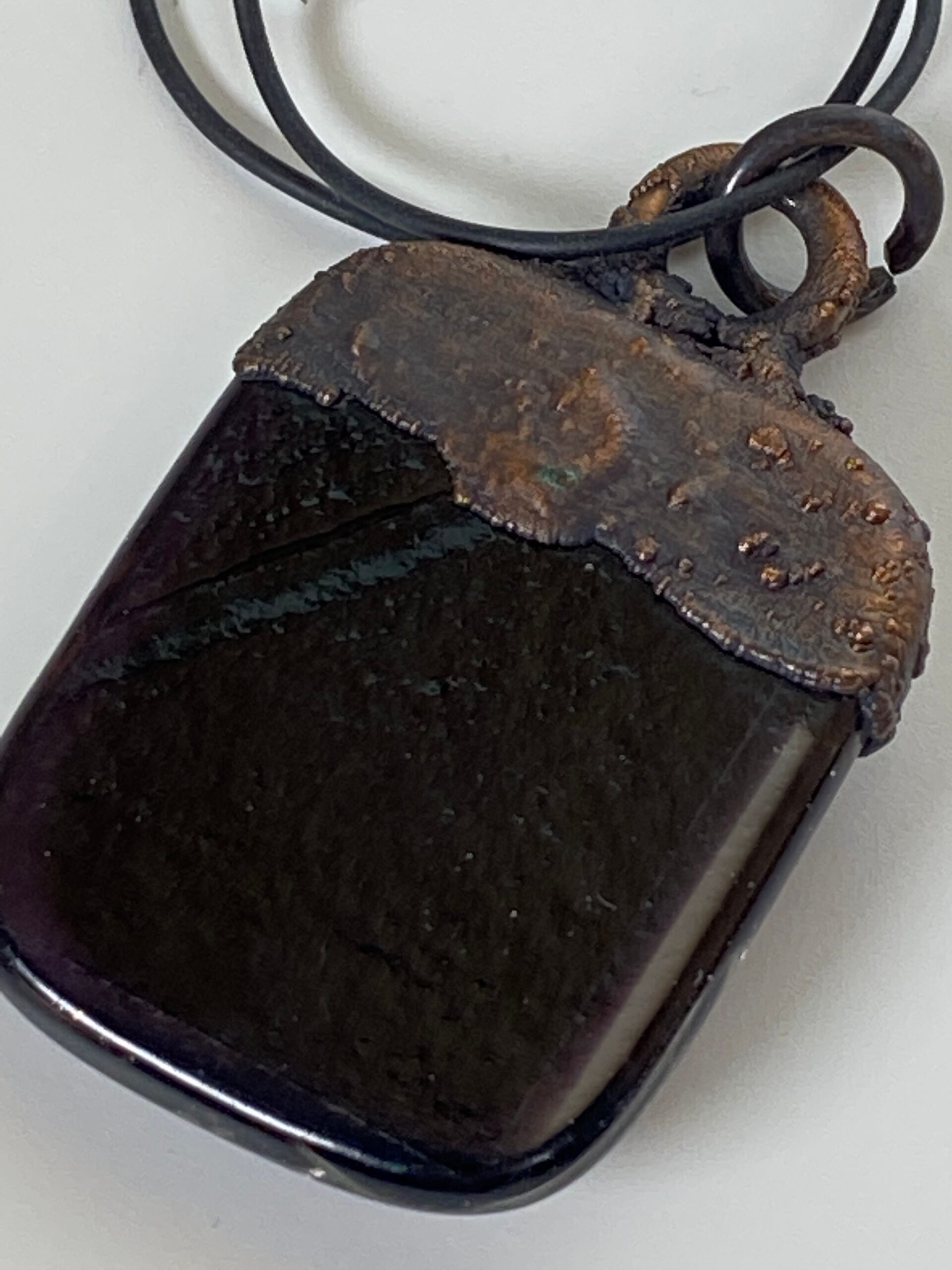 Electroformed Copper Pendant Fine Silver Heart Electroformed Copper Pendant Fine Silver Heart