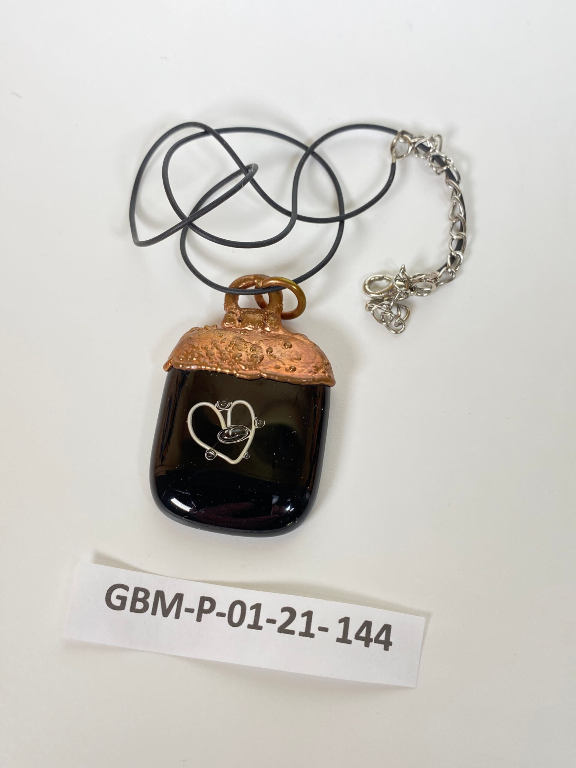 Electroformed Copper Pendant Fine Silver Heart Electroformed Copper Pendant Fine Silver Heart