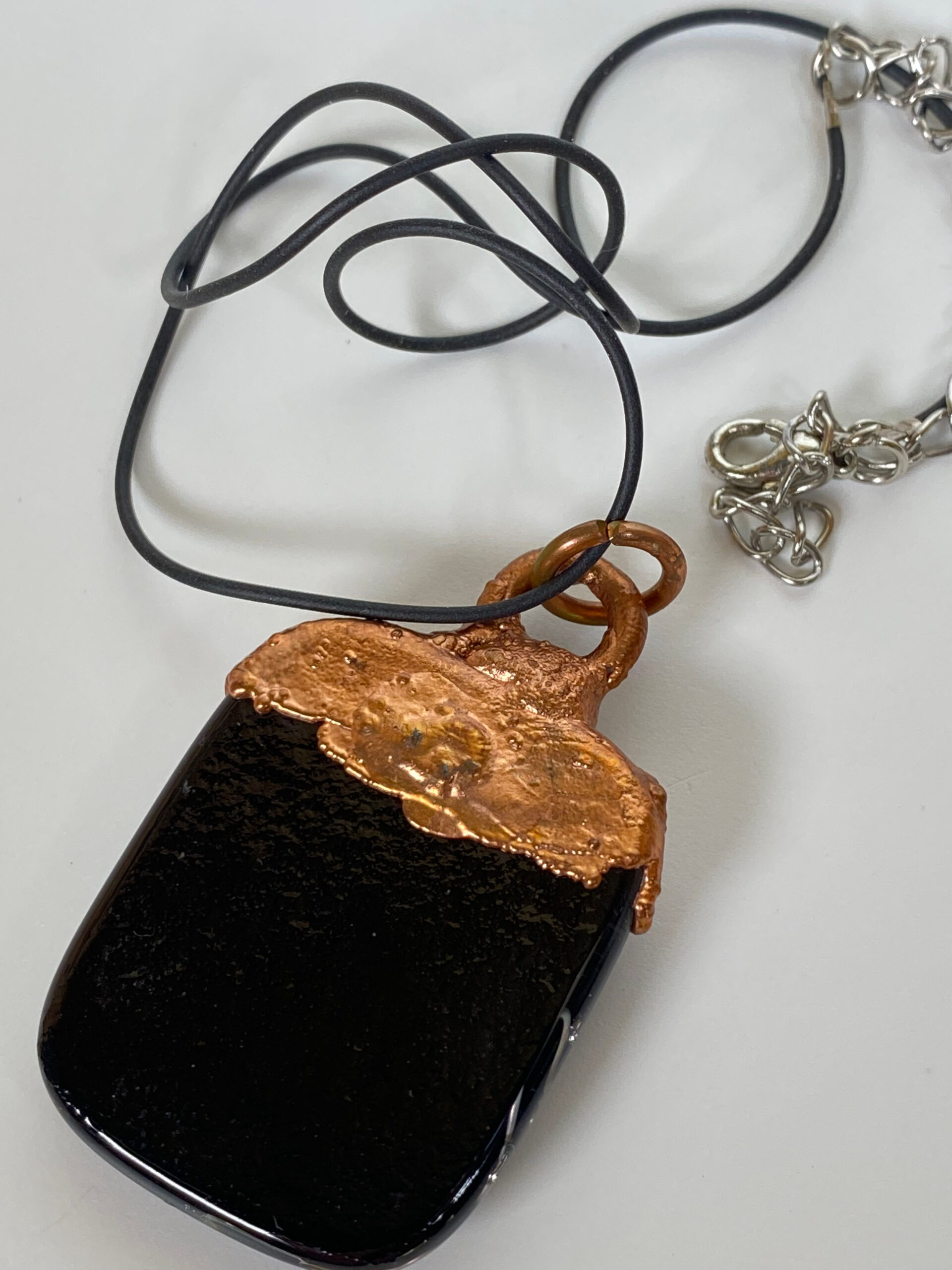 Electroformed Copper Pendant Fine Silver Heart Electroformed Copper Pendant Fine Silver Heart