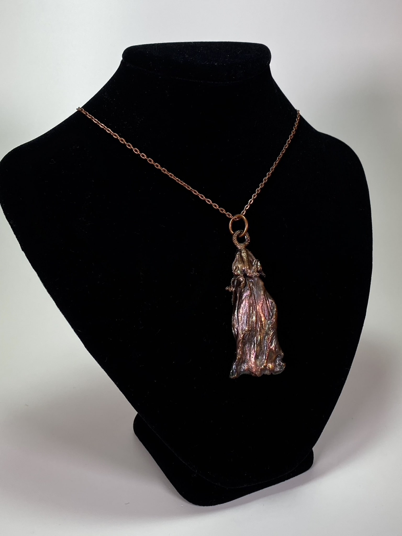 57B5EFFC-0323-4626-B3BF-D2A3A96EF549_1_102_a-min Electroformed Copper Pendant Hand-Crafted Organic Hibiscus Design "Must Have Statement Piece"